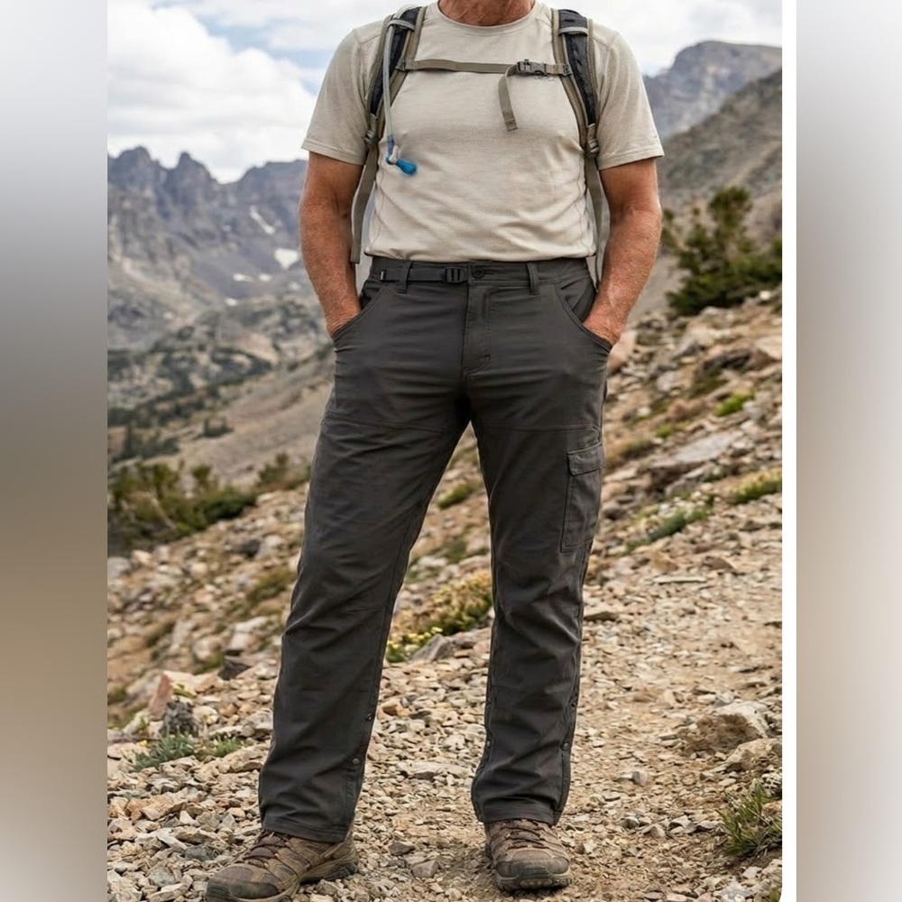 prAna Men's Zion ll Stretch Charcoal Cargo/hiking Pants. NWT Size 31x30